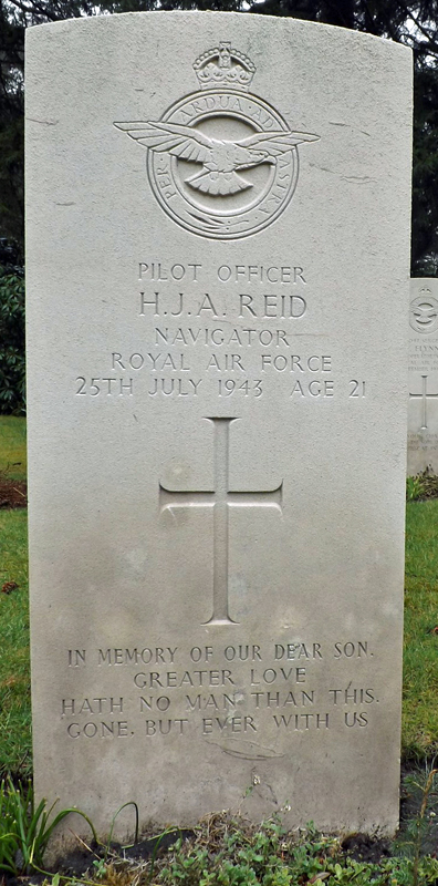 P/O Henry James Arthur Reid<br /><br /><br />died on active duty - July 24th, 1943